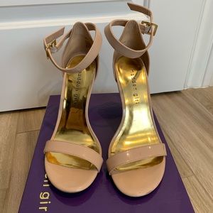 Madden Girl Dafney nude patent sandals